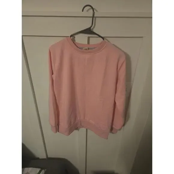 Aocku Contemporary Soft Peach Pink Crewneck Sweatshirt XL - Picture 3 of 3